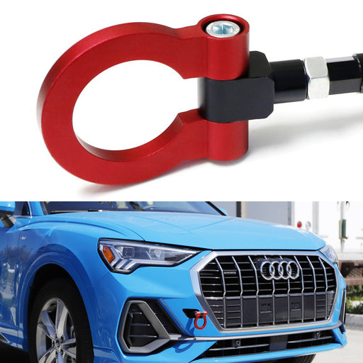Red Track Racing Style Front Bumper Tow Hook Ring for 2019-up Audi Q3 SQ3