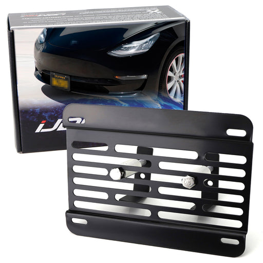 Front Lower Bumper Grille Mesh Mount License Plate Bracket For Tesla Model 3 Y