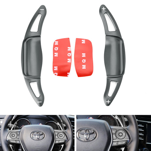 Gun Metal Steering Wheel Paddle Shifter Extension Covers For 18-up Toyota Camry