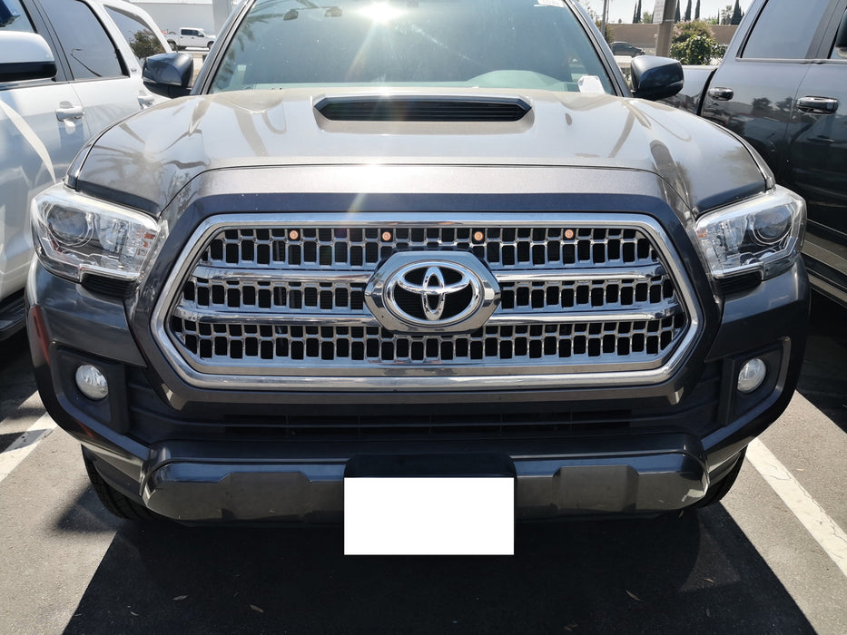 4pc Raptor Style 3W Amber LED Grille Lights For 16-23 Toyota Tacoma w/ TRD Grill