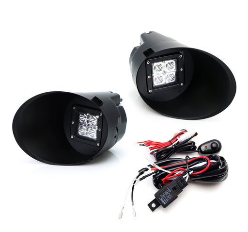 CREE LED Pod Light w/ Foglamp Bezels, Mounting Brackets, Wire For 07-13 Tundra