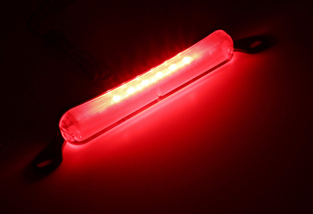 Universal Two-Way License Frame Mount White LED Plus Red LED Rear Fog Light
