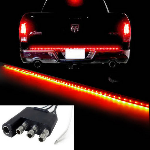 60" Trunk Tailgate Red White LED Light Bar For Reverse Brake Turn Signal Tail