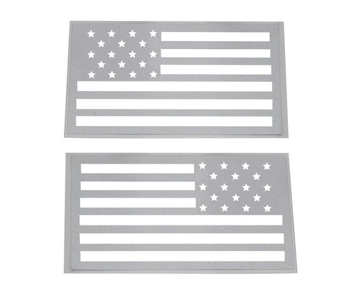 Reflective Silver/White US Flag Vinyl Decal Stickers For Truck SUV Side Doors