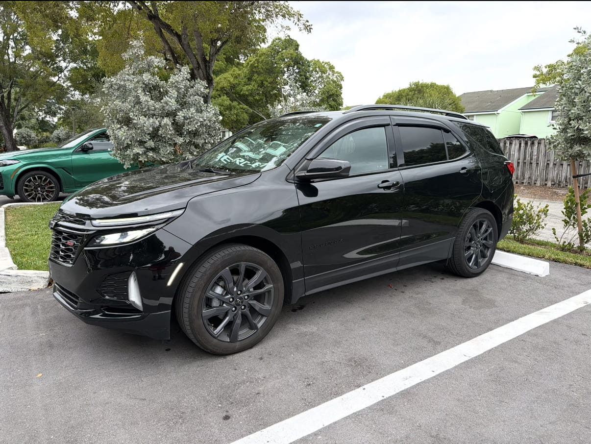 2024 Chevy Equinox RS  Installed Smoked Lens White Full LED Front Bumper Side Markers
