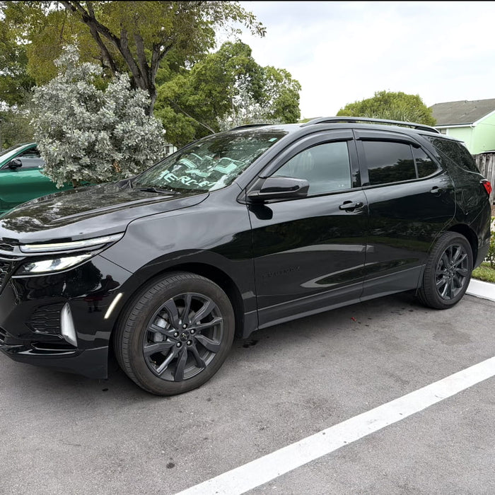 2024 Chevy Equinox RS  Installed Smoked Lens White Full LED Front Bumper Side Markers