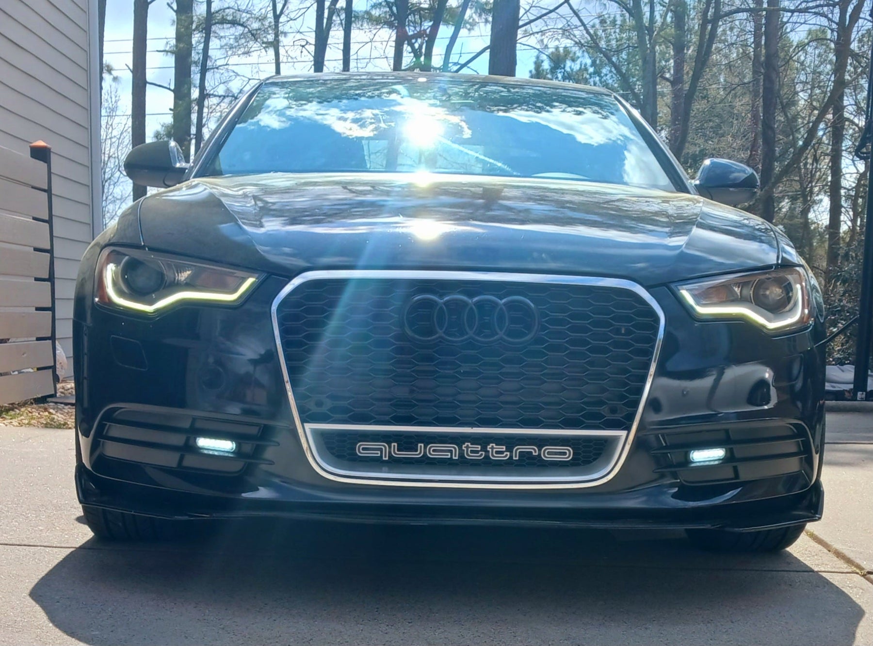 2015 Audi A6 Quattro  Installed Flush Mount 6-LED Daytime Running Driving Lighting Kit
