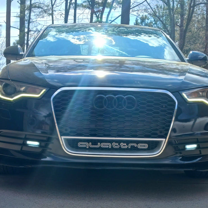 2015 Audi A6 Quattro  Installed Flush Mount 6-LED Daytime Running Driving Lighting Kit
