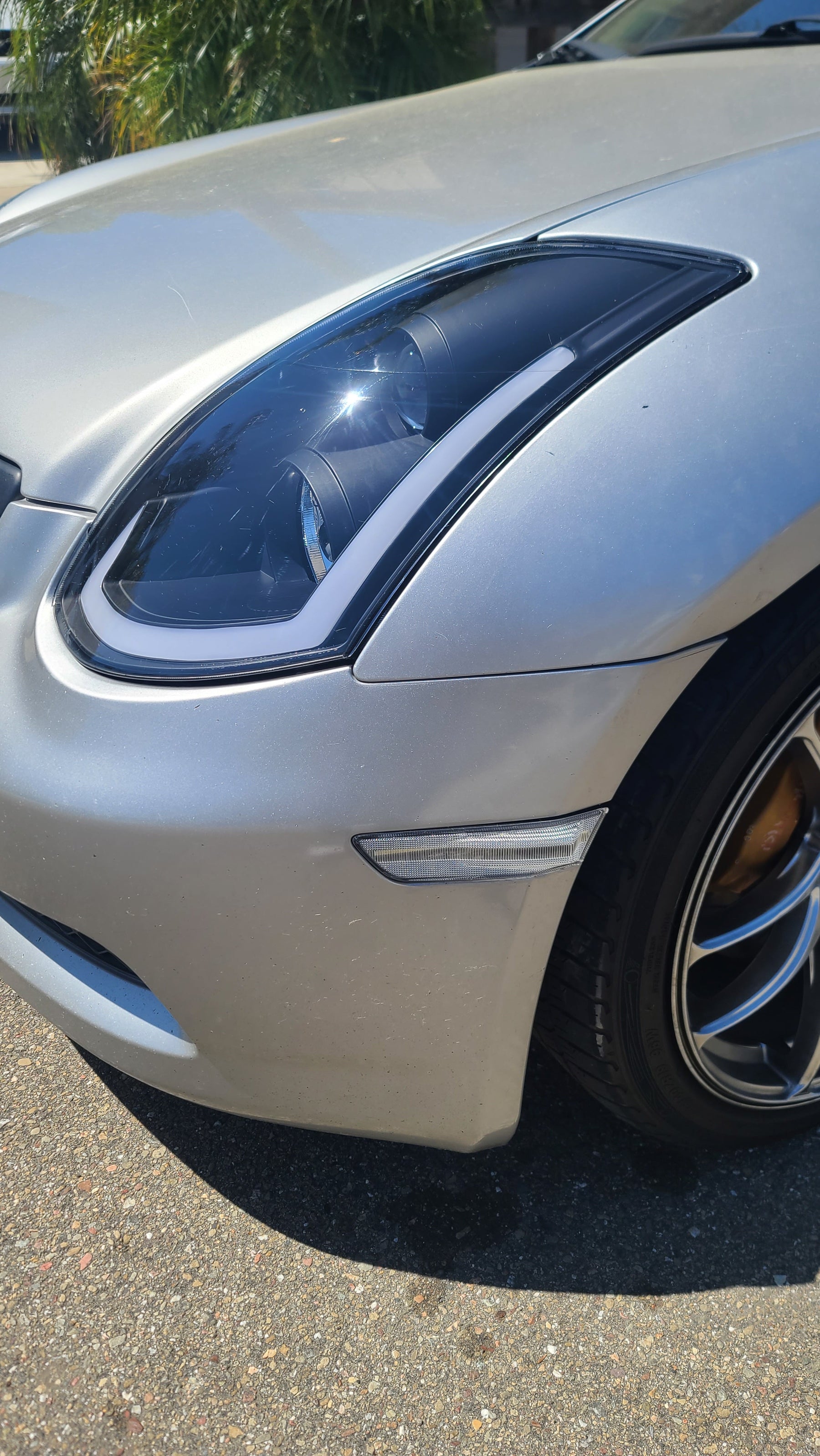 2004 Infiniti g35 Coupe 6MT Installed Clear White/Amber Sequential Blink LED Side Markers