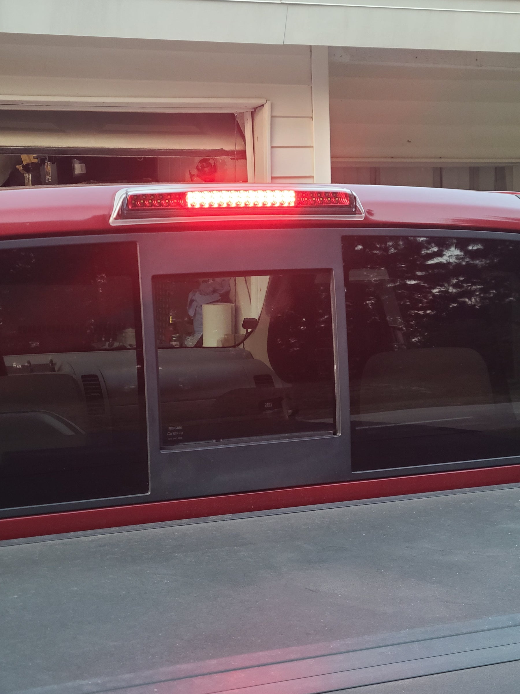 Nissan frontier SE 4.0  Installed F1 Strobe Clear Lens w/Red Chrome Reflex LED 3rd Brake Light