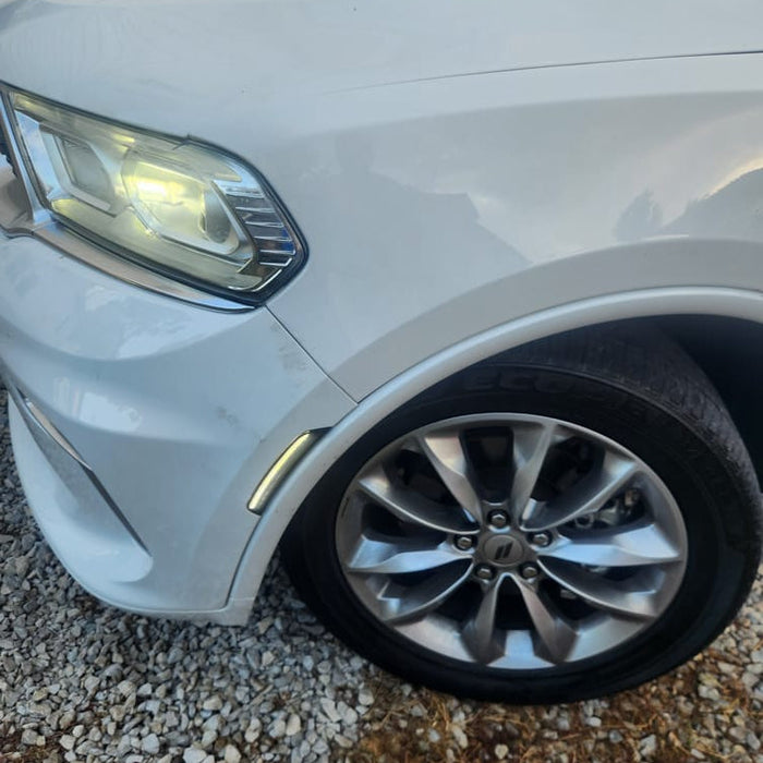 Dodge Durango Installed Smoked Lens White Full LED Front Bumper Side Marker Lights