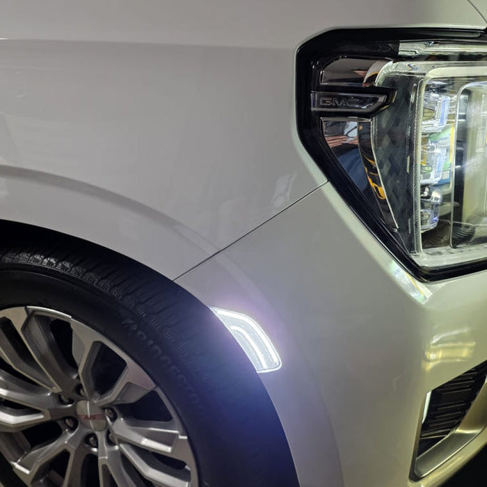2024 Yukon XL Denali  Installed Clear Lens White Dual Strips LED Side Markers