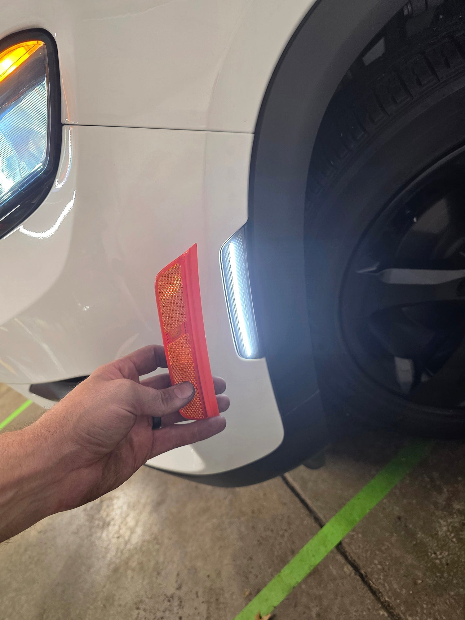 Jeep grand cherokee WL Installed Smoke Lens White Full LED Front Bumper Side Marker Lights