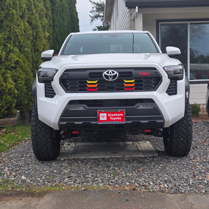 2025 tacoma trd offroad iforce max Installed Classic Retro Heritage 3-Color Grille Inserts
