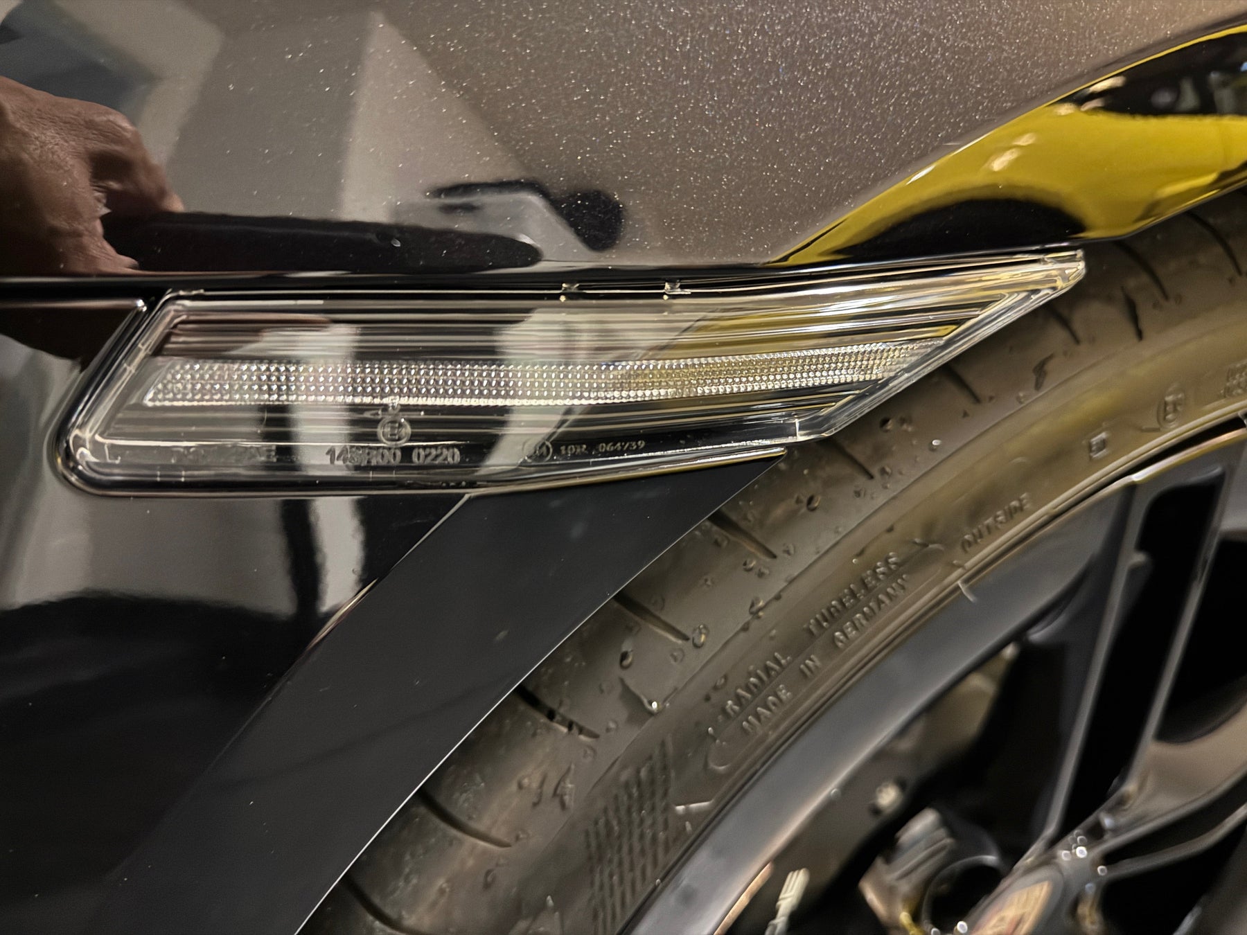 2025 Taycan Installed Clear Lens/Black Interior Sequential Blink LED Side Markers