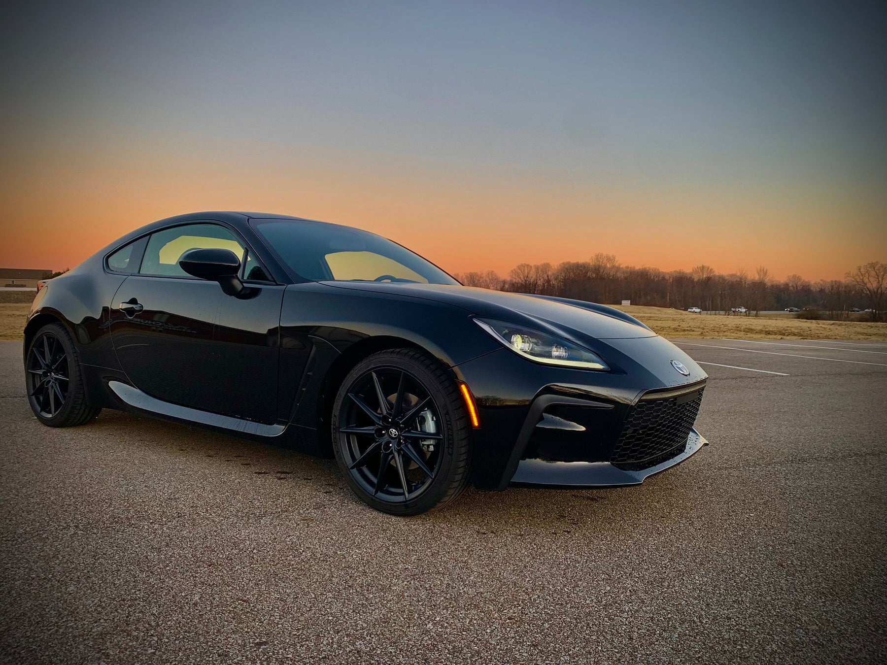 2023 Toyota GR86 Installed Clear Lens White Double-Stripe LED Side Markers