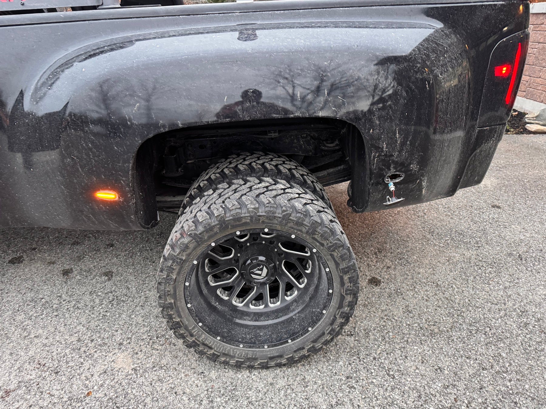 2012 sierra 3500 Dually  Installed Smoked Lens Full LED Rear Bed Side Marker Lamps