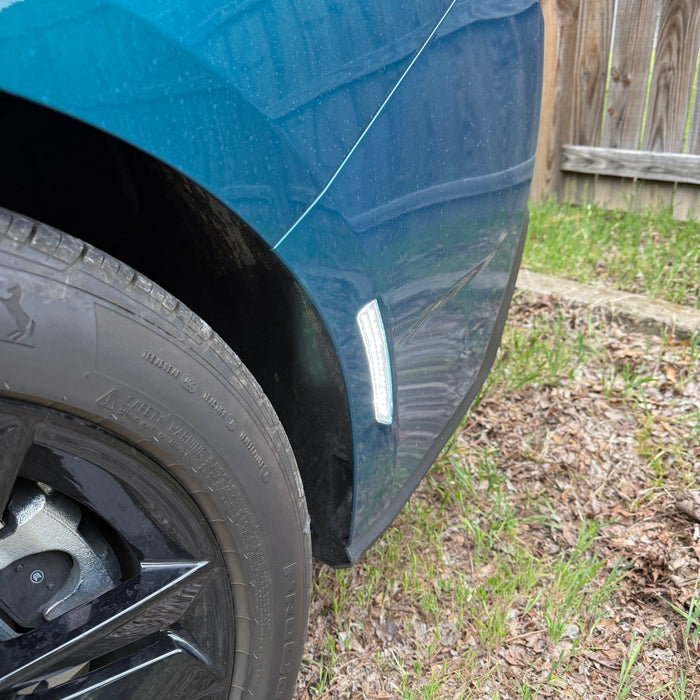 2026 mustang gt Installed Clear Lens All White LED Front & Rear Side Marker Light Kit