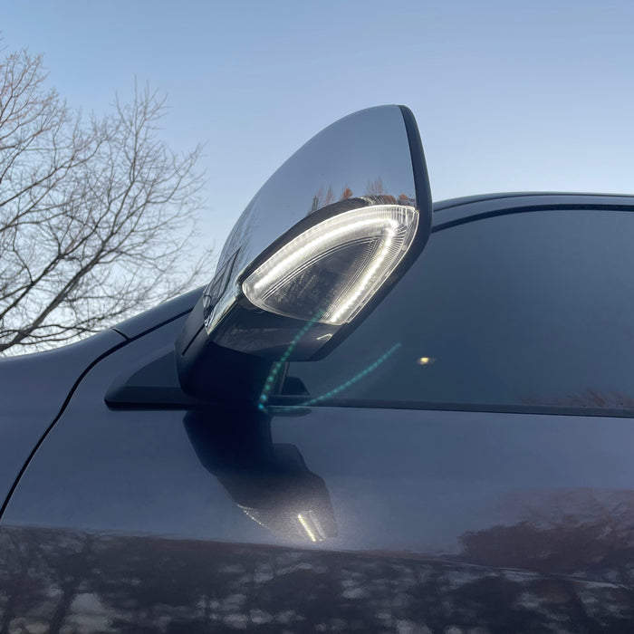 2017 Ram 1500 Laramie Installed Clear White/Amber Switchback LED Sequential Blink Side Mirror Lamps