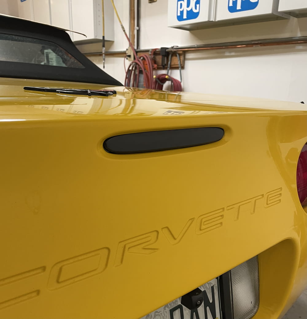2000 C5 Corvette Installed Smoked F1 Strobe Featured LED Trunk Lid 3rd Brake Light