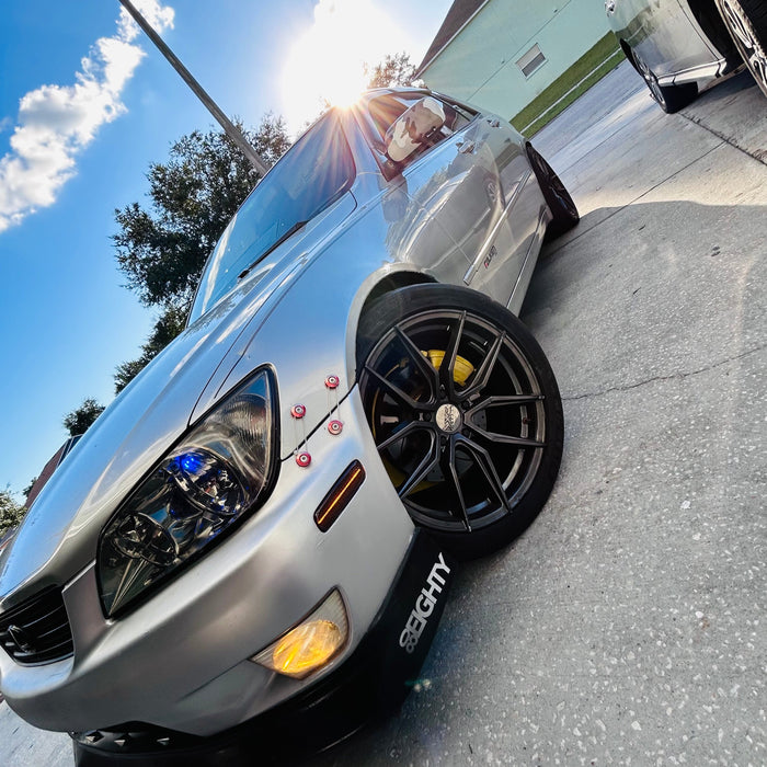 2001 is300  Installed Smoked Lens Amber Full LED Side Markers