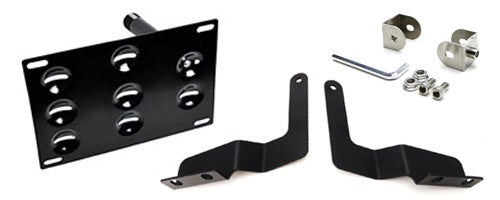 iJDMTOY No Drill Front Bumper Tow Hook License Plate Mounting Bracket  Adapter Kit Compatible with Volkswagen: 2015-2021 VW MK7 GTI Golf