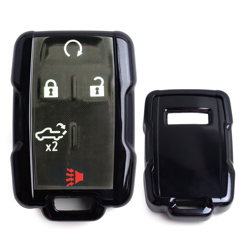 Black TPU Key Fob Protective Case For 14-up Chevy Silverado Colorado GMC Sierra