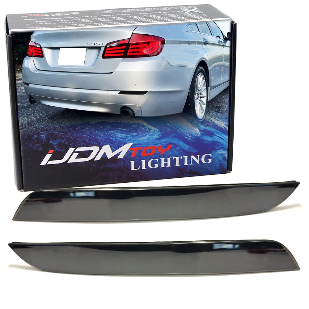 Dark Smoked Rear Bumper Reflectors For BMW 2010-2013 F10 528i 535i 550i Standard