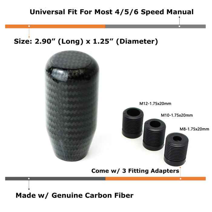 Genuine Carbon Fiber Automatic Shift Knob – Fits BMW 3, 5, 7 Series & X3, X5 – YOUSTAR