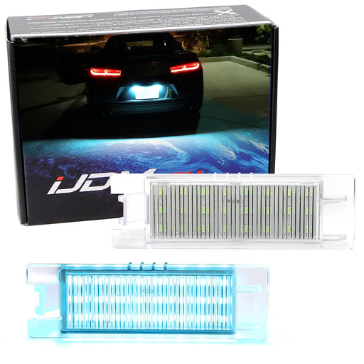 Aqua Ice Blue CANbus LED License Plate Light For 14-24 Chevy Camaro 13-15 Malibu