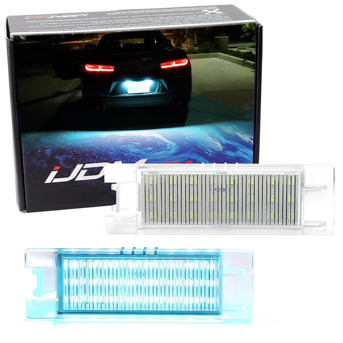 Aqua Ice Blue CANbus LED License Plate Light For 14-24 Chevy Camaro 13-15 Malibu
