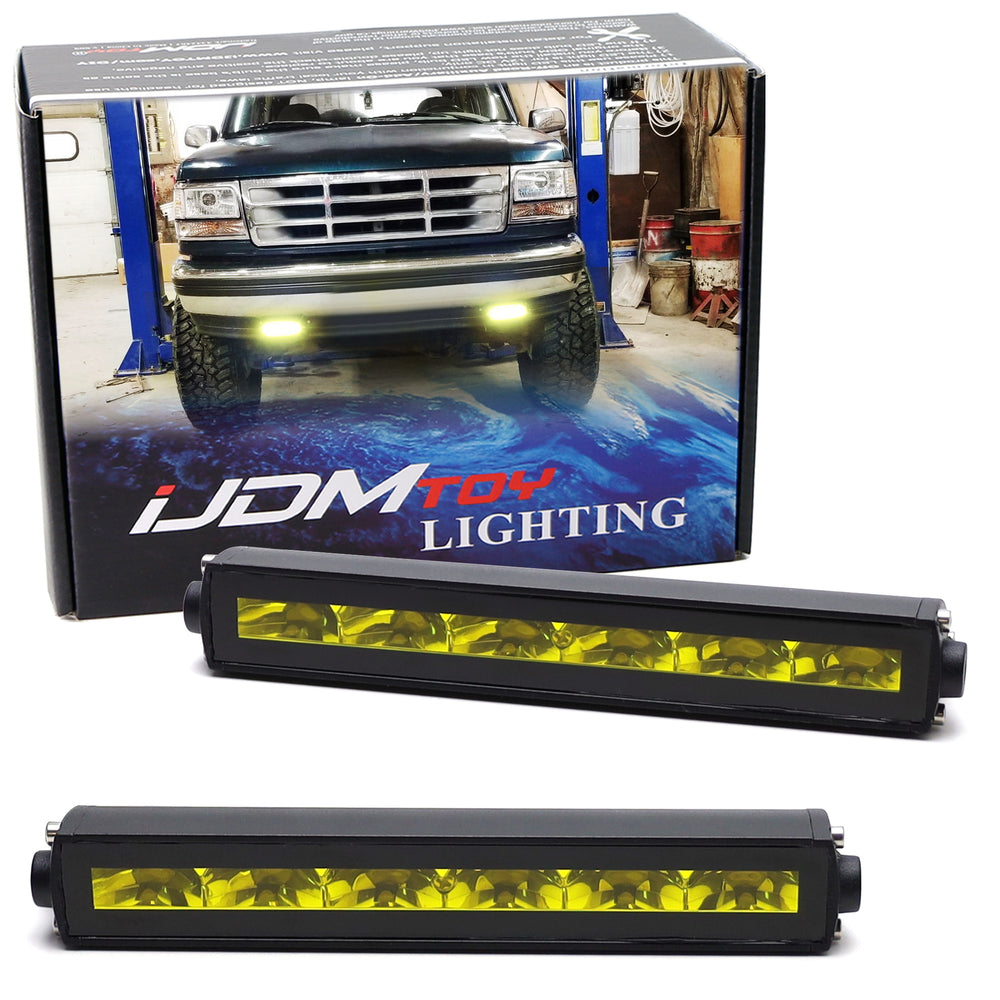 7-Inch Universal Fit 3000K Yellow High Power LED Daytime Running Lights DRL Bars