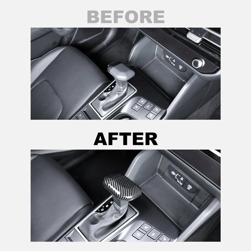 Gloss Black Carbon Fiber Pattern Shift Knob Cover For Kia K5 Sportage Sorento et