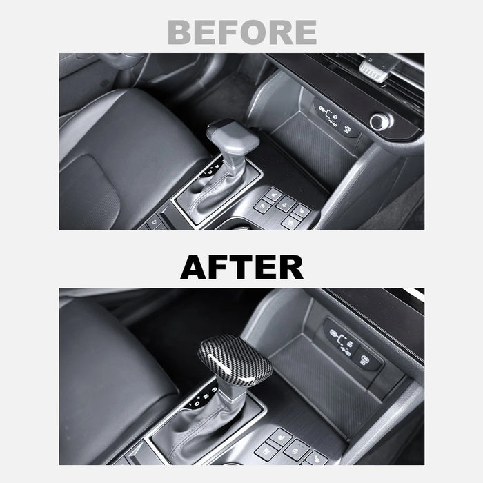 Gloss Black Carbon Fiber Pattern Shift Knob Cover For Kia K5 Sportage Sorento et