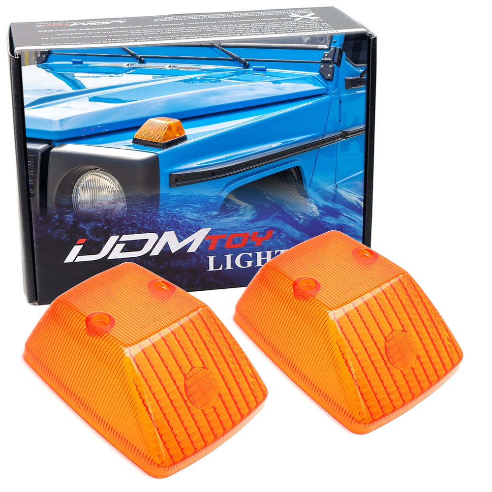 Classic Retro Amber Lenses For Mercedes W463 G-Class OE-Spec Front Turn Signals