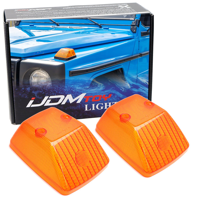 Classic Retro Amber Lenses For Mercedes W463 G-Class OE-Spec Front Turn Signals