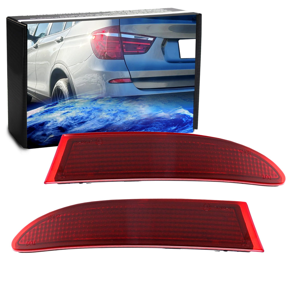 OE-Spec Red LH/RH Rear Bumper Reflector Lens Replacement For 2011-17 BMW F25 X3