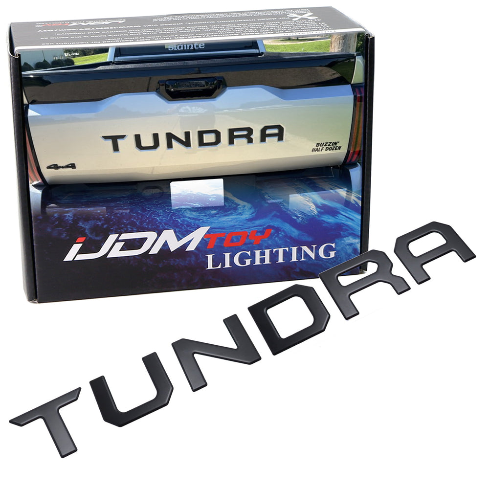 Matte Black Finish 3D Raised Tailgate Letter Pieces For 2022-up Toyota Tundra