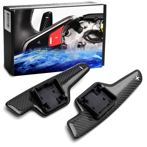 Gloss Black Real Carbon Fiber Paddle Shifter Replacement For 2020-up Corvette C8
