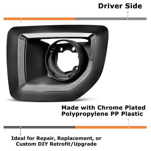 LH Driver Side OE-Spec Fog Lamp Bezel Cover For GMC 2015-19 Sierra 2500 3500 HD