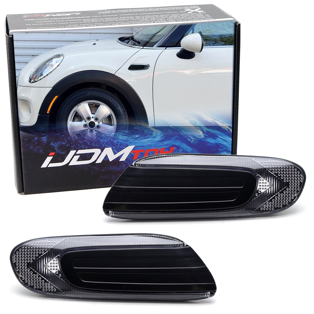 Euro Black-Out Front Fender Side Marker Housings For MINI Pre-LCI F55 F56 F57