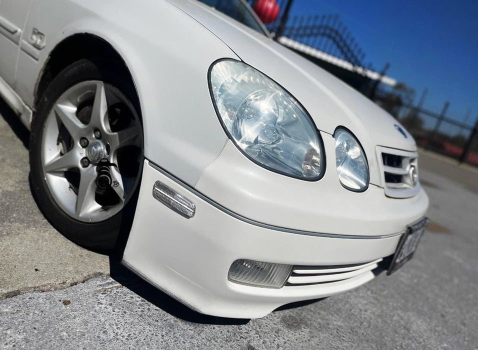 Clear Lens White Full LED Side Markers For 1998-05 Lexus GS300 IS300 LS400, etc