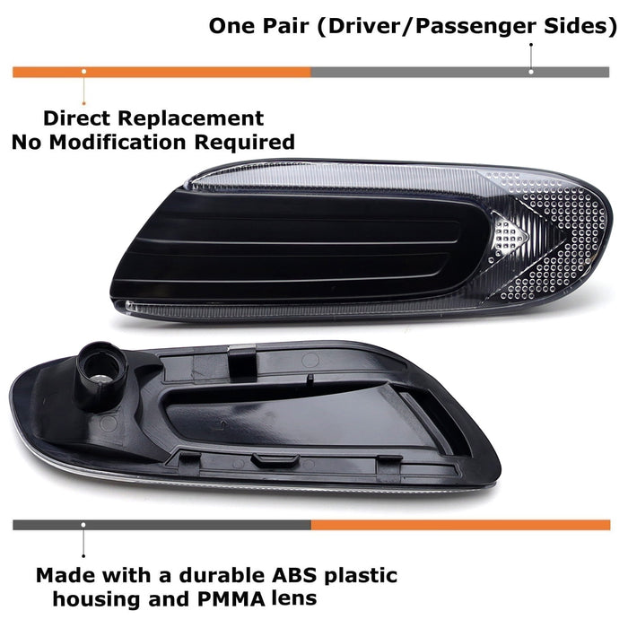 Euro Black-Out Front Fender Side Marker Housings For MINI Pre-LCI F55 F56 F57