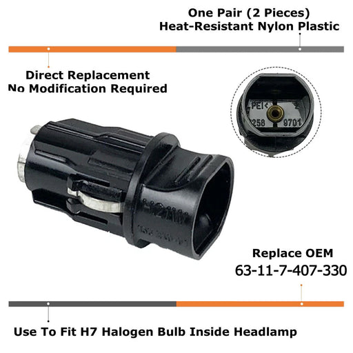 H21W Taillight Bulb Retainer Holder Adapters For BMW Fxx Exx 3 5 7 Series X6 Z4