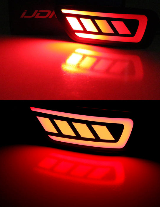 Smoked LED Tail Light Assembly For Jeep Grand Cherokee 2011-2021 - Rear Bumper Reflector Brake Light Smoked LED Tail Light Assembly For Jeep Grand Cherokee 2011-2021 - Rear Bumper Reflector Brake Light