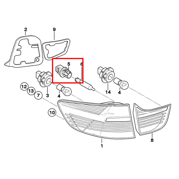 H21W Taillight Bulb Retainer Holder Adapters For BMW Fxx Exx 3 5 7 Series X6 Z4