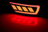 Blackout Smoke Full LED Rear Bumper Reflector Lights For Jeep WK2 Grand Cherokee