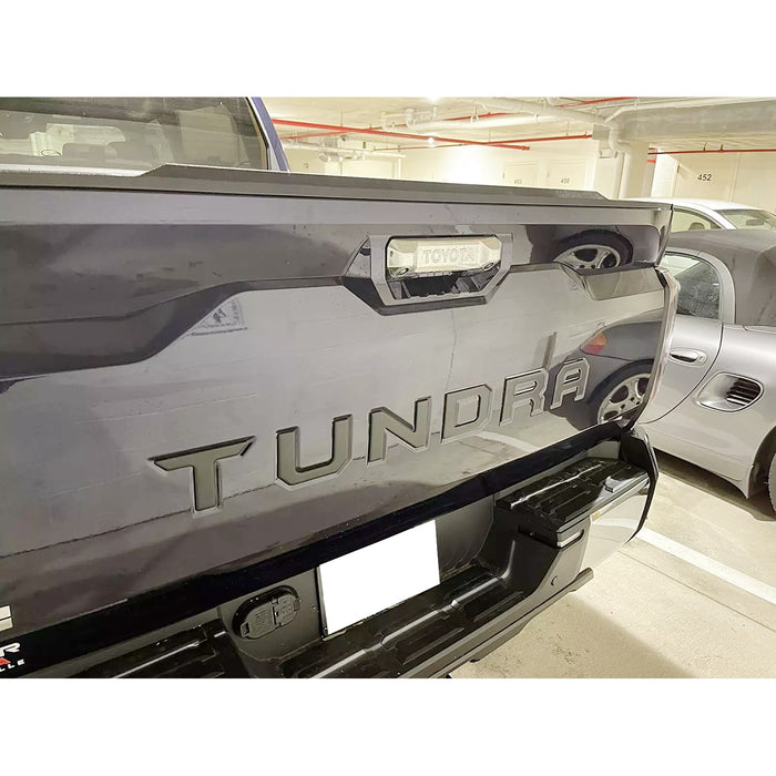 Matte Black Finish 3D Raised Tailgate Letter Pieces For 2022-up Toyota Tundra