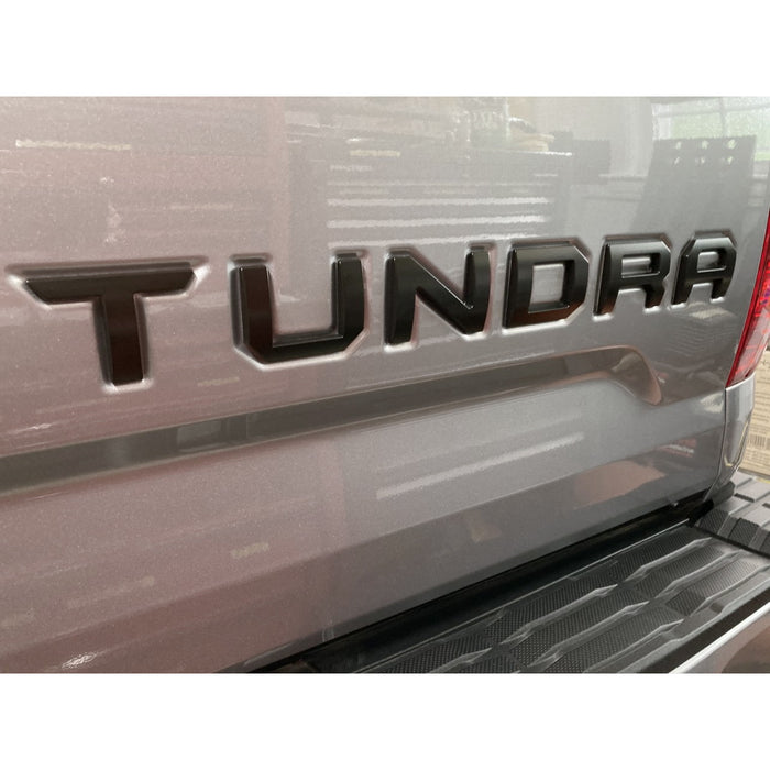 Matte Black Finish 3D Raised Tailgate Letter Pieces For 2022-up Toyota Tundra