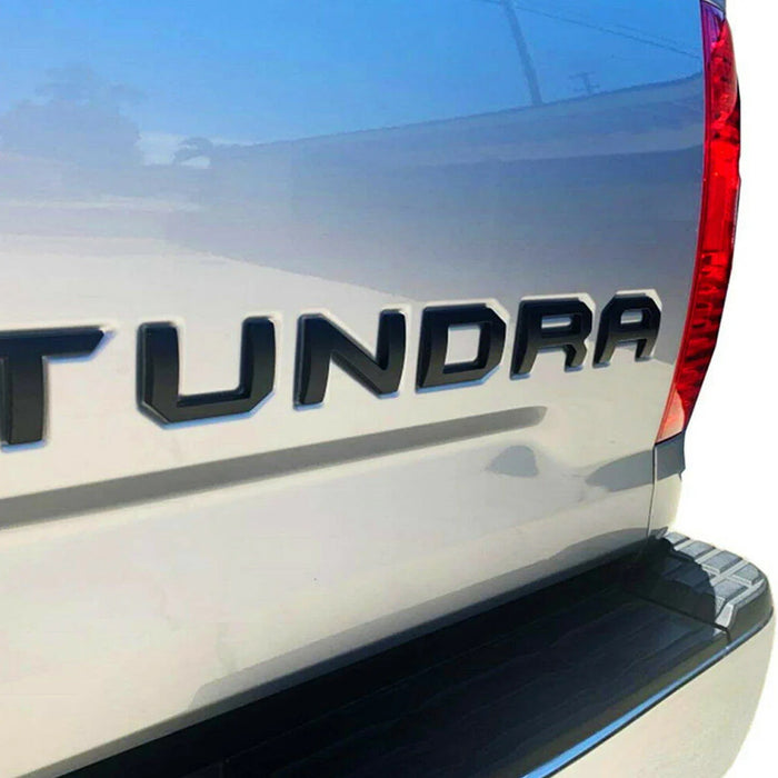 Matte Black Finish 3D Raised Tailgate Letter Pieces For 2022-up Toyota Tundra